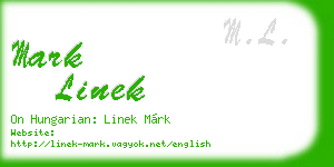 mark linek business card